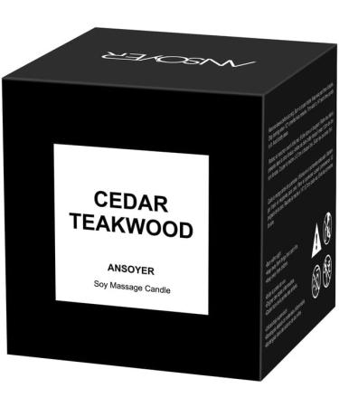 Massage Oil Candle 8 OZ | Cedar Teakwood Massage Oil for Therapy | Perfect Gift for Men & Women | Relaxing Massage Lotion Candle - Buy Online on GoSupps.com