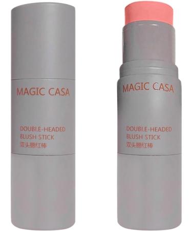 Cheek Stick Facial Makeup Double Headed Blusher Wand with Sponge Tip | Natural Looking Cheek Stick for Ladies of All Skin Tones Lips & Cheeks Makeup for Women Pochy Puff Puff - Buy Online on GoSupps.com