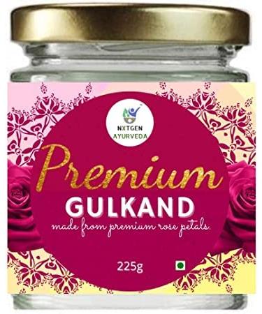SHN Natural Gulkand | 225 g | with Rock Sugar | Rose Petal Jam | Glass Jar