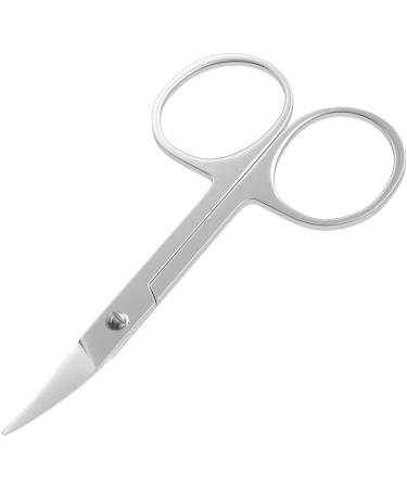 Facial Hair Scissors - Curved and Rounded for Precision Grooming - Ideal for Eyebrows, Mustache, Nose and Beard Trimming - Safe for Eyelashes and Ear Hair - Small Grooming Scissors for Women & Men - Buy Online on GoSupps.com