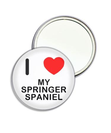 I Love My Springer Spaniel - 55mm Round Compact Mirror