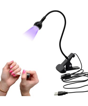 KLAZZ USB UV LED Black Light Lamp for UV Gel Nails - Clamp Fixtures, Portable & Plug & Play - Ideal for Apres Gel x Nail Tips & Fluorescent Paint - Satin Detection - Buy Online on GoSupps.com