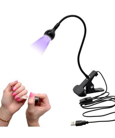 UV USB LED Blacklight Gooseneck Lamp - Ideal for Apres Gel x Nail Tips & Satin Black Light Fluorescent Paint Detection | Perfect for UV Gel Nails & Curing | Clamp Fixtures, Plug & Play | Buy Now - Buy Online on GoSupps.com