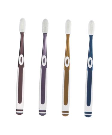 ULTECHNOVO 2 sets 4pcs Nano Toothbrush Care Tool Cleaning Brush Replacement Head Travel Toothbrush Head Silica Gel