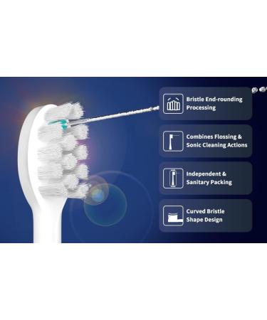 6 Count White Replacement Flossing Toothbrush Heads for Waterpik Sonic Fusion SF01/SF02 & SF03/SF04 with Covers - Buy Online on GoSupps.com