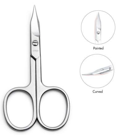 LIVINGO Premium Stainless Steel Nail Scissors - Multi-purpose Grooming Kit for Manicure, Pedicure, and Beauty Care - 3.5 inch Silver - Buy Online on GoSupps.com