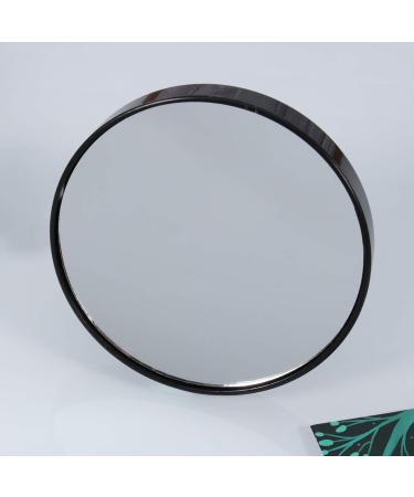 5X Magnifying Makeup Mirror - Small Round Wall & Pocket Mirror with Suction Cups - Black Cosmetic Bathroom Accessory - Buy Online on GoSupps.com