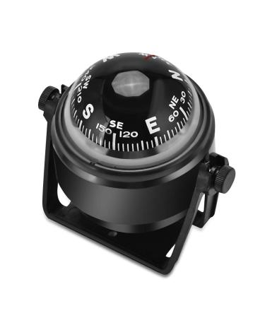 Yosoo Health Gear Boat Compass, Adjustable Marine Ball Night Vision Compass, Navigation Marine Compass with Adjustable Mounting Bracket for Car Watercraft Boat Caravan Truck