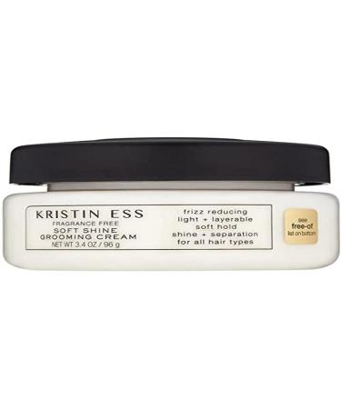 Kristin Ess Hair Fragrance Free Soft Shine Grooming Cream for Shine + Definition - Frizz Reducing  Hair Styling Cream for Men and Women  Soft Hold  Vegan  3.4 oz - Pack of 1 3.40 Ounce (Pack of 1)