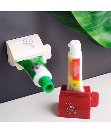 Tube Toothpaste Squeezer Rolling Tube Toothpaste Squeezer Rolling Squeezer Toothpaste Dispenser Manual Toothpaste Holder Toothpaste Dispenser For Bathroom Saves Toothpaste Creams & More For Kitchen B Red(1pcs)+white(1pcs) - Buy Online on GoSupps.com