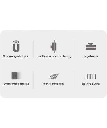 Magnetic Window Cleaner Comfortable Grip Corrosion Resistant Timesaving Doublesided Window Cleaning Brush for Glass - Buy Online on GoSupps.com