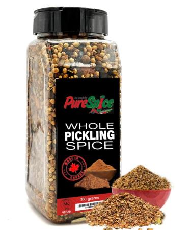 PureSpice Whole Pickling Spice 300 Grams | Restaurant Grade Vegan Kosher Powder Seasoning | Premium Flavor for Cooking Meat Steak Rub and Sauce (Pickling Spice Whole)