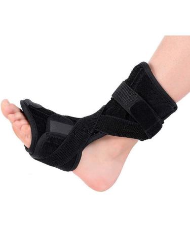 Plantar Fasciitis Splints For Foot Drop Ankle Sprain Achilles Tendinitis & Pain Relief Ankle Foot Orthotic Brace For Women & Men Black
