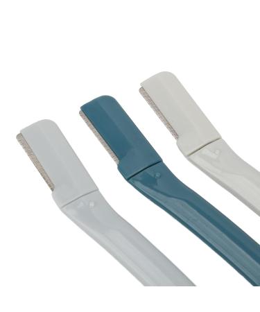 Eyebrow Knife - Stainless Steel Safety Cover & Sharp Blades | 3-Pack Hand Eyebrow Trimmer for Precision Grooming - Buy Online on GoSupps.com