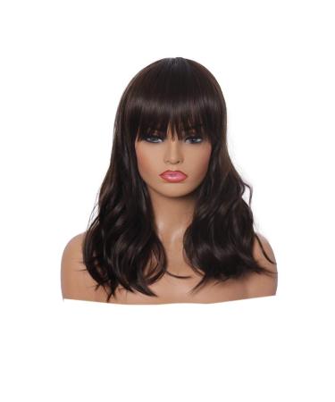 Long Brown Synthetic Wavy Wig for Women - 60s 70s 80s Brazilian Curly Cosplay Hair - Buy Online on GoSupps.com