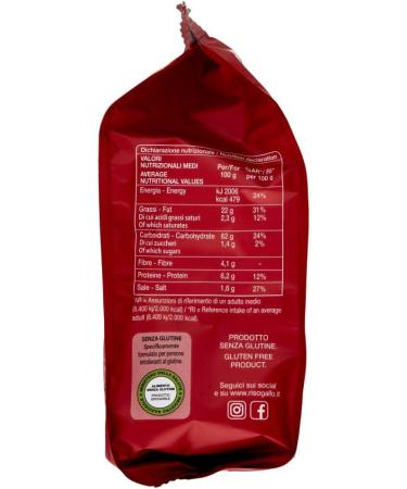 Italian Gourmet E.R. Riso Gallo Chips with Red Rice Snack with Red Rice and Full Pepper Taste 40g Bag + Italian Gourmet Tomato Pulp Box 400g - Buy Online on GoSupps.com