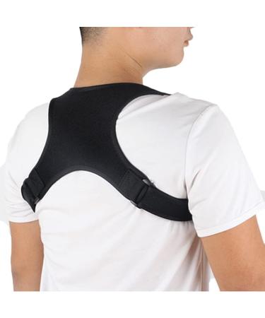 Posture Corrector for Back & Shoulder Support - Adjustable Spine Brace for Pain Relief | One Size Black - Buy Online on GoSupps.com