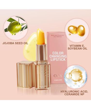 Shop OAY Color Changing Lip Balm - Hydrating Vitamin E & Hyaluronic Acid | Buildable Lip Color | Natural Gloss Finish | International Shipping Available - Buy Online on GoSupps.com