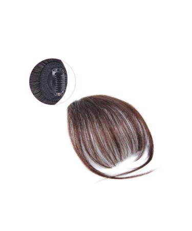 FRCOLOR Clip-in Hair Bangs Extensions - Light Brown Synthetic Fringe Hairpiece - Buy Online on GoSupps.com