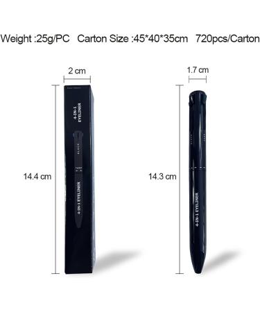  Dynaeuty 4-in-1 Makeup Pen all-in-one makeup pen for eyes lipstick eyeliner eyebrow pencil highlighter long-lasting waterproof multi-functional makeup pencil - Buy Online on GoSupps.com
