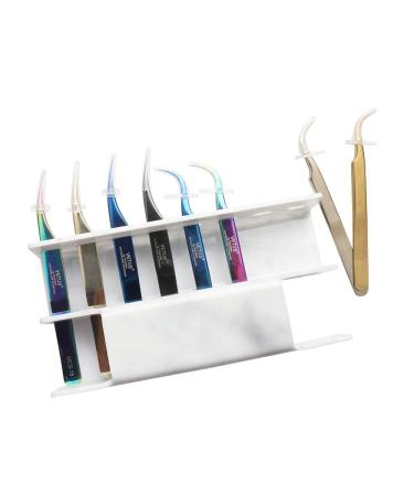 Mekupeu Marble 8-Hole Tweezers Shelf Holder for Eyelash Extensions - Display Stand 1 Pc - Buy Online on GoSupps.com
