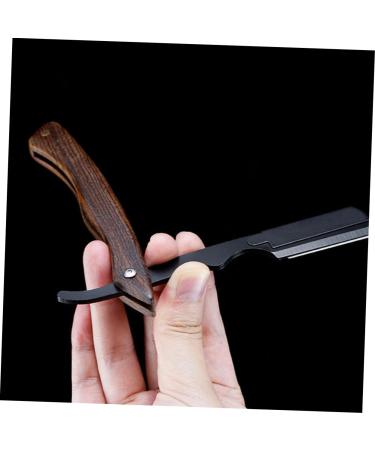 Best Eyebrow & Beard Trimming Shaver for Men - Foldable Rosewood & Stainless Steel Razor Blades - Portable Mustache Tool - Buy Online on GoSupps.com