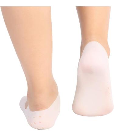Silicone Socks 1 Pair Comfortable Convenient Foot Care Tool Breathable Washable for Home Foot(white M) - Buy Online on GoSupps.com
