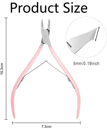 Wohlstand Cuticle Forceps Carbon Steel Tweezers For Cuticles Single Spring 6 mm Tip Pink - Buy Online on GoSupps.com