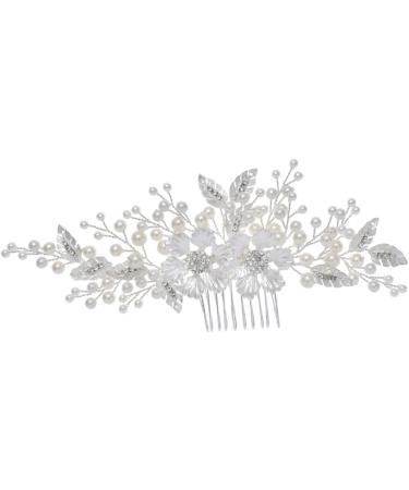 Beaupretty Tiara Bride Headpieces for Wedding Flower Hair Comb Pearl Headwear Rhinestone Comb Hair Comb for Bride Comb for Bridal Rhinestone Hair Comb Headgear Wedding Dress Hair Accessories - Buy Online on GoSupps.com