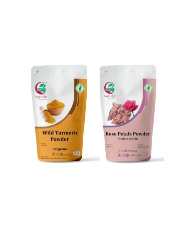 Multi Pack | Wild Turmeric Powder + Rose Petal Powder for Face Mask Bundle