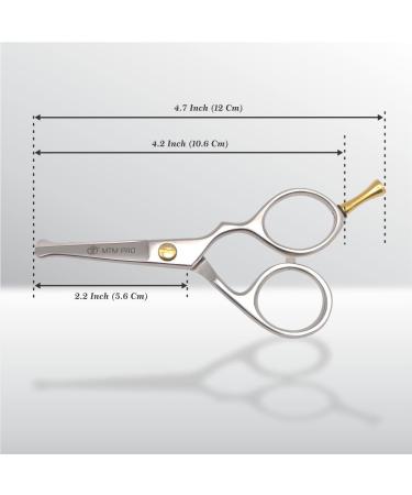 German Steel Rounded-Tip Scissors - 4.2" Hammer Forged Stainless Steel Grooming Scissors for Beard Mustache Nose & Ear Hair Trim - Professional Quality - Silver - Buy Online on GoSupps.com