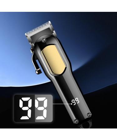 Professional Hair Clipper with Digital Display - 18.5cm Gray Electric Shaver for Home Use - International Shipping Available - Buy Online on GoSupps.com