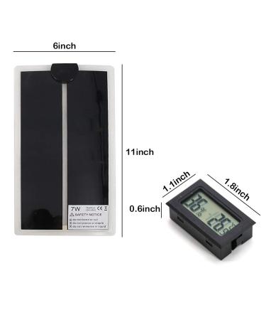 Skystuff Reptile Heat Mat and Digital Thermometer Hygrometer 7W Waterproof Terrarium Heat Mats and Mini Temperature Humidity Meter for Turtle Tortoise Snakes Lizard Gecko Tank Warmer - Buy Online on GoSupps.com