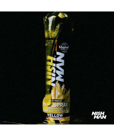 NISHMAN Temporary Hair Colour Spray for KIDS 150 ml | Hair Glitter Spray | Ultra Colours Shampoos Out | Wash Out Hair Dye for Kids | Party Fancy Dress Up Hairspray Boys Girls (Yellow) - Buy Online on GoSupps.com