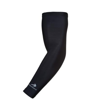 CompressionZ Compression Arm Sleeves for Men & Women UV Protection Elbow Sleeve Black 1p L