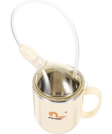 Healifty Adult Stainless Steel Drinking Cup with Lid & Straw - Ideal for Disabled & Elderly | Durable & Easy to Use for Water & Soup - Buy Online on GoSupps.com
