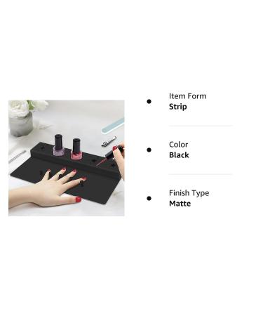 Nail Polish Holder Silicone 2 in 1 Organizer Case Set with Hand Rest Mat - Black - Buy Online on GoSupps.com