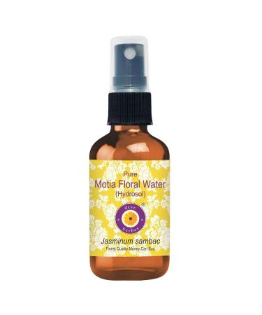 Deve Herbes Pure Motia Floral Water (Hydrosol) (Jasminum sambac) Natural Therapeutic Grade - 100ml (3.38 oz)
