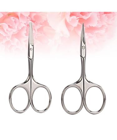 FRCOLOR 2pcs Stainless Steel Grooming Scissors Set - Precision Hair & Beard Trimmers for Men - Ideal Nose Hair & Vibrissa Cut Out Tools - Buy Online on GoSupps.com