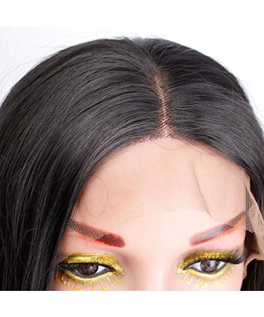 HBINGBING Long Wavy Black Lace Front Synthetic Wig for Women - Heat Resistant Natural Hairline Perfect for African American Style - Buy Online on GoSupps.com