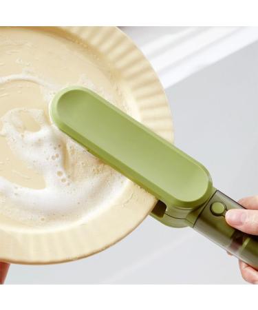 4-in-1 Green Cleaning Brush for Kitchen - Versatile Scrubber & Washing Tool for Utensils Knives & Lids - Buy Online on GoSupps.com
