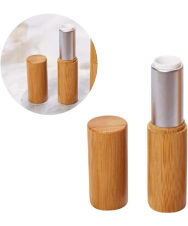 Buy Vosarea 3-Piece Bamboo Wood Lipstick Tubes - Refillable & Eco-Friendly Lip Balm Containers - Silver DIY Cosmetic Holder - Buy Online on GoSupps.com