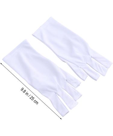 VINTORKY 1 Pair Manicure Glove Anti Uv Glove Half-Finger Gloves Nail Cotton Glove Silicone Ear Display Chinese Wooden Pillow Uv Shield Glove Anti-uv White - Buy Online on GoSupps.com