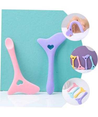 Housoutil Eyelashes Kit Eyeliner Aid Eyeliner Pencil Eyeshadow Silicone Eyeliner Stencils Face Cream Spoon Liquid Apply 11.7X5.9CM Violet - Buy Online on GoSupps.com