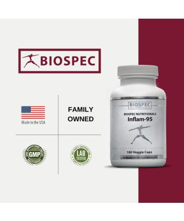 BIOSPEC NUTRITIONALS Inflam-95 - Ginger Root Extract 2 000 mg Curcumin Root Extract Boswellia Serrata Extract Nettle Leaf Extract Bioperine - Support Healthy Inflammatory Response* 180 Count (Pack of 1) - Buy Online on GoSupps.com