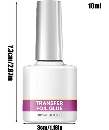  Fmzrbnih NailFoil Transfer Glue 10 ml Manicure adhesive slow-drying sticky top coat gel multi-nail accessory | Professional salon use or home manicure - Buy Online on GoSupps.com