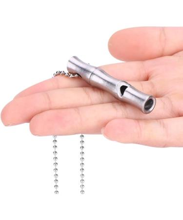 High Decibel Outdoor Stainless Steel Whistle | Emergency Survival Signal Pipe for Camping - Buy Online on GoSupps.com
