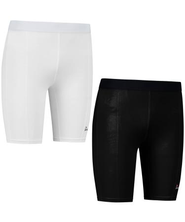 Gladiator Sports Compression Shorts - Women (black and white) L White