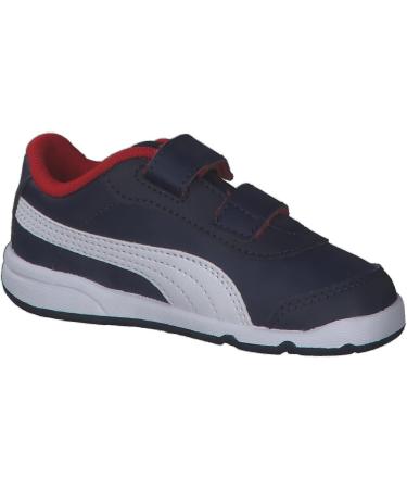 PUMA Kids Stepfleex 2 Sl Ve V Ps Trainers 1.5 UK Child Peacoat White Flame Scarlet - Buy Online on GoSupps.com