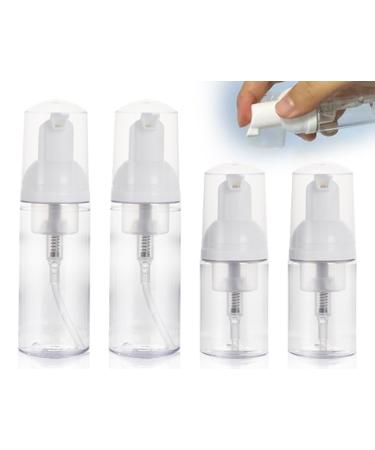 Capsing 4 pieces of travel size clear empty bottle plastic airless pump dispenser empty 50ml foam pump pump bottle*2 and 30ml travel donor bottle*2